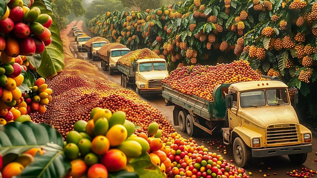 Unglaublich! So verarbeiten Bauern Millionen Pfund Kaffee in Brasilien