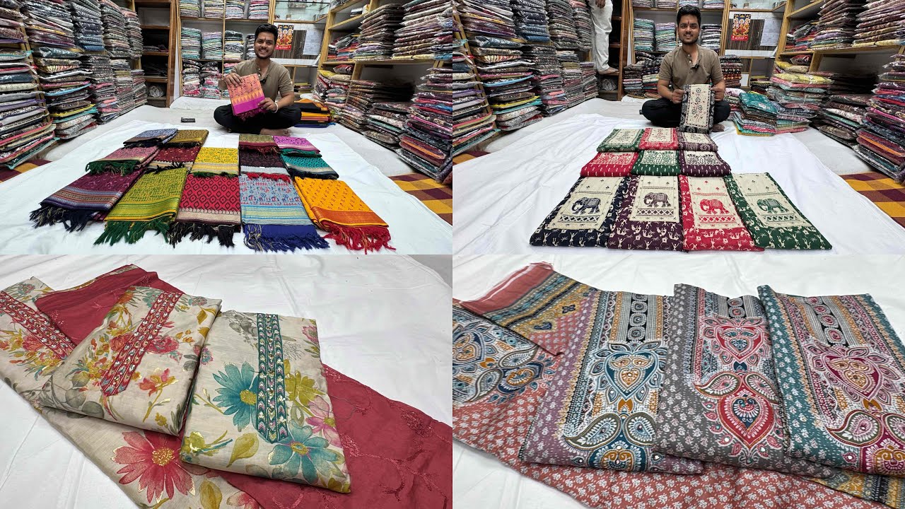 Chickpet Unstitched Dress Materials & Salwar Fabrics | Wholesale & Retail | Single Piece Courier Avl