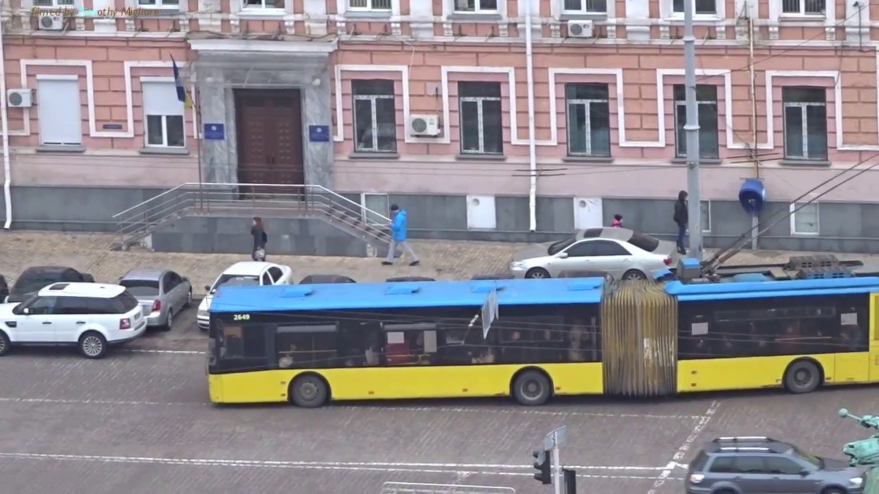 Buses and Trolleybuses in Kiev, Ukraine 2017 Троллейбусы и Автобусы в Киеве
