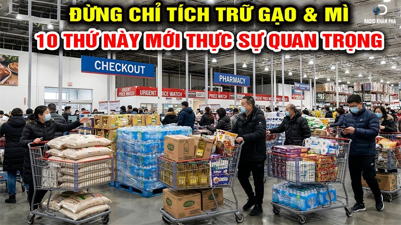 10 loại thực phẩm thiết yếu để sinh tồn mà bạn NHẤT ĐỊNH phải mua trước ngày 15 tháng 2 năm 2026