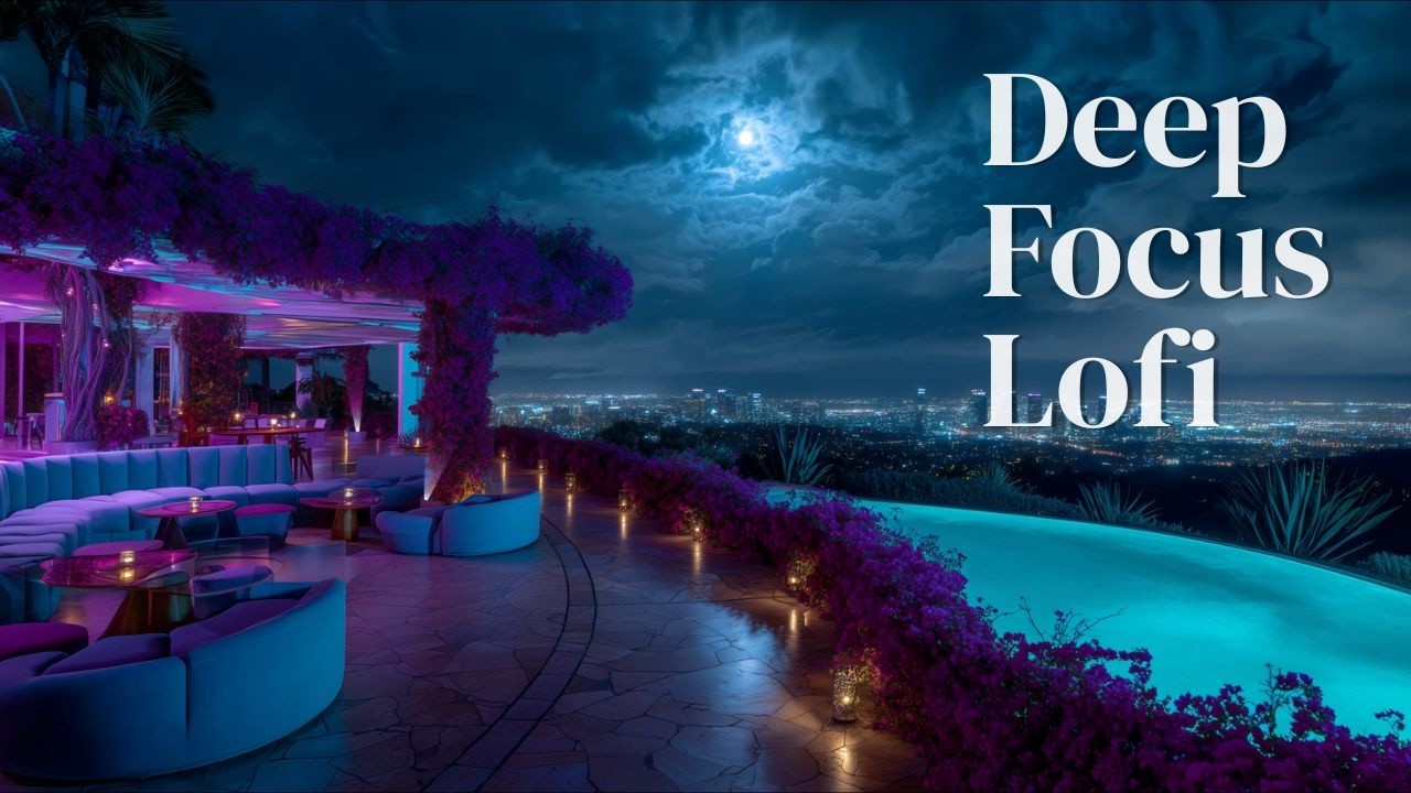 Luxury Midnight City Lofi 🌙 Chillout Beats for Study, Relax & Deep Focus | Rooftop Night Ambience
