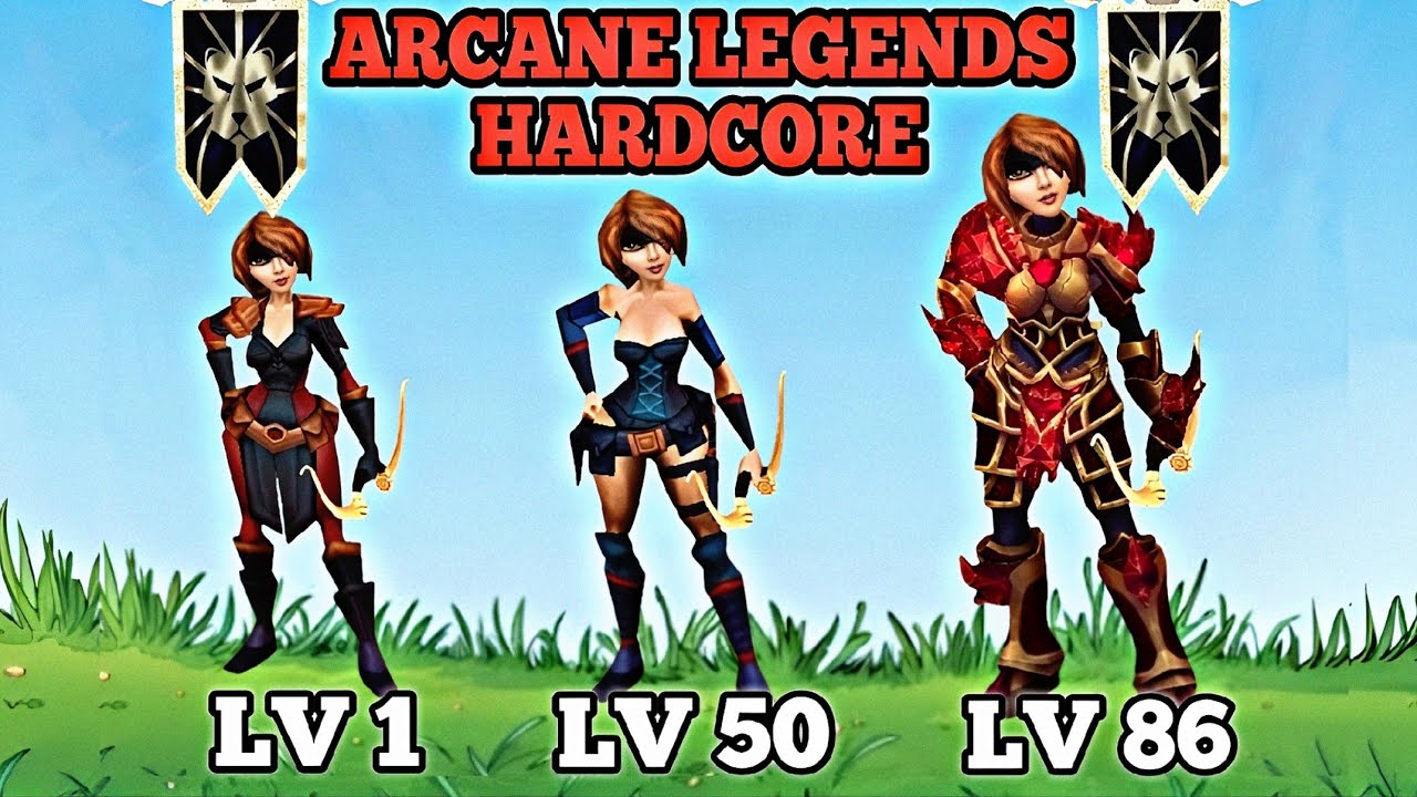 Arcane Legends- Como upar o nível rápido no hardcore!!! (Lv1 ao 86)/How to level up fast in hardcore