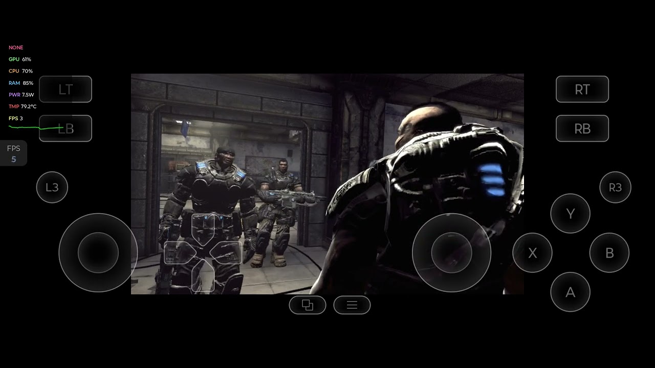 JUGANDO Gears OF War 2 Xbox 360 con XENIA EDGE en Gamehub con el Motorola edge plus 2023