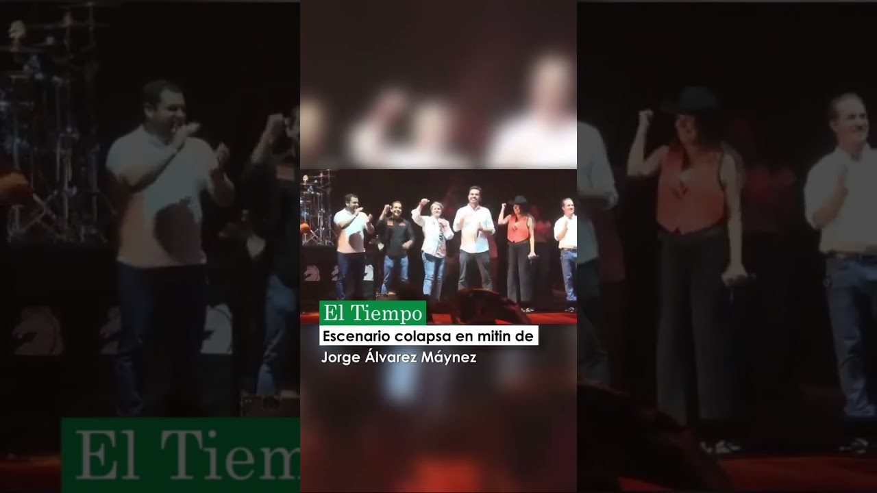 ➡⏳ Cae escenario en evento de Máynez
