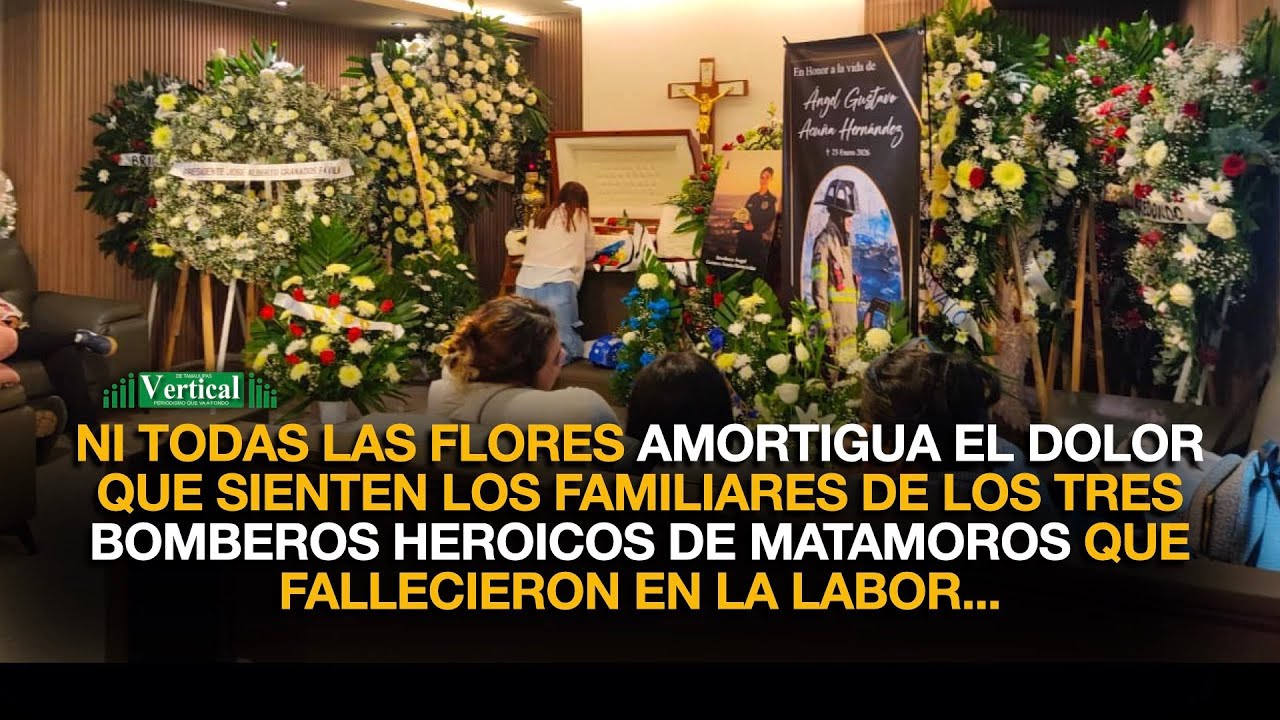 NI TODAS LAS FLORES AMORTIGUA EL DOLOR QUE SIENTEN LOS FAMILIARES DE LOS TRES BOMBEROS FALLECIDOS...