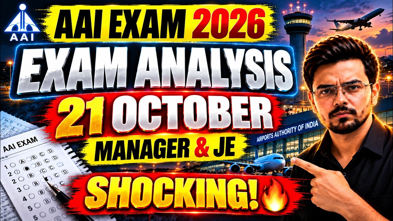 SHOCKING! 🔥 AAI Exam Analysis October 21, 2026 | Manager & JE