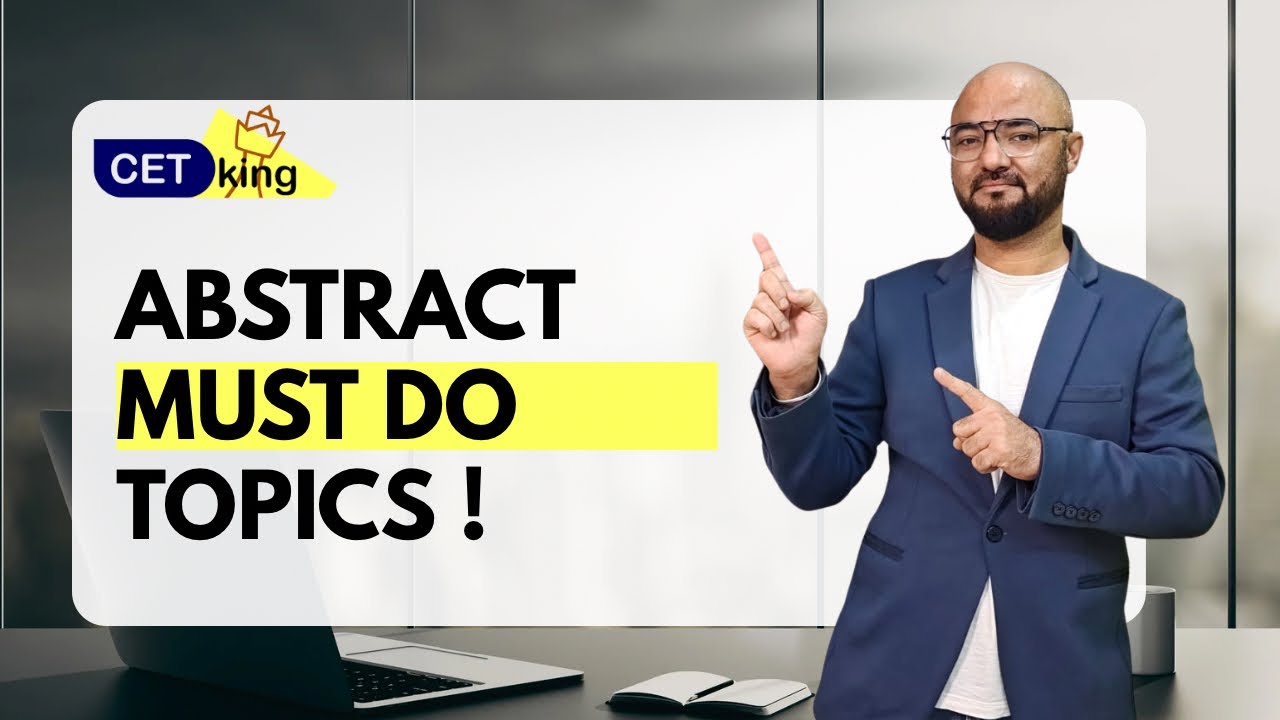 Don't leave Abstract | CET SNAP CMAT NMAT Non CAT Exams | Syllabus Important topics
