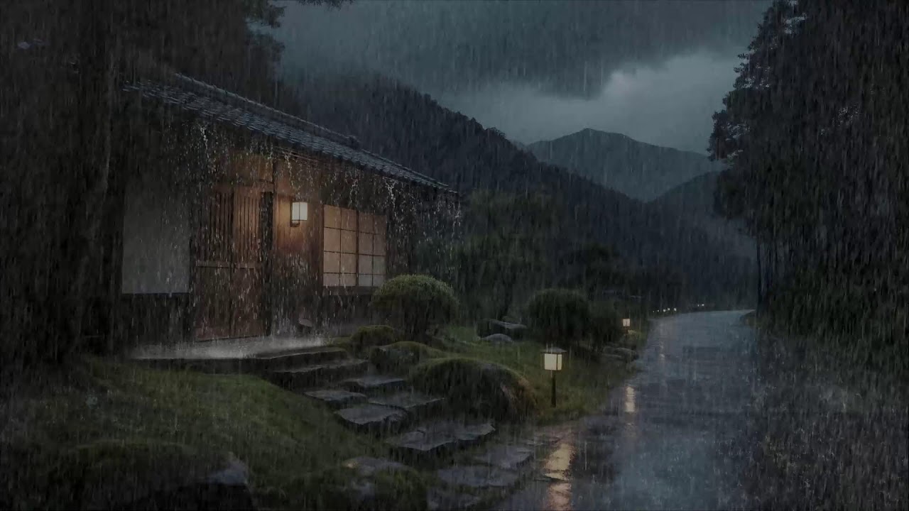 Find Calm Again 🌧️ Rainfall Surrounding Cabin in Forest for Deep Sleep and Peace 😴