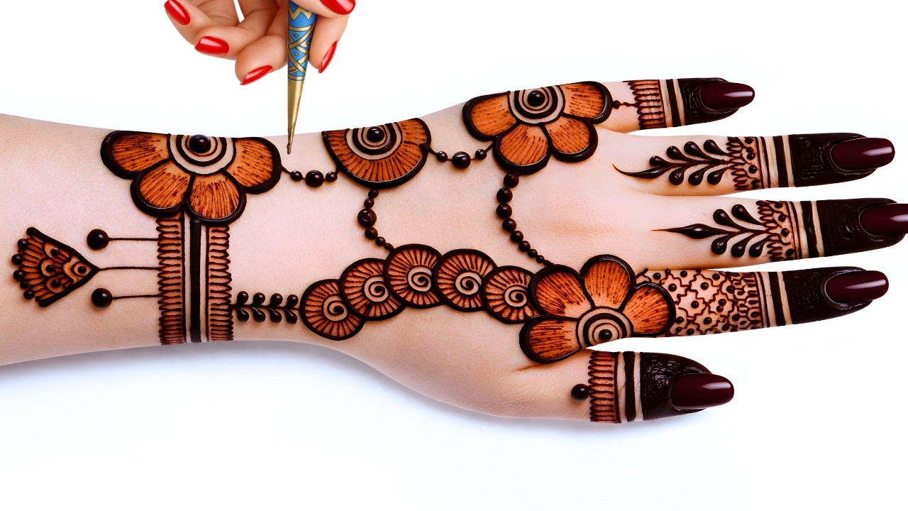 Eid special heart simple unique style mehndi design|new easy #mehndi design 2026 | mehandi designs
