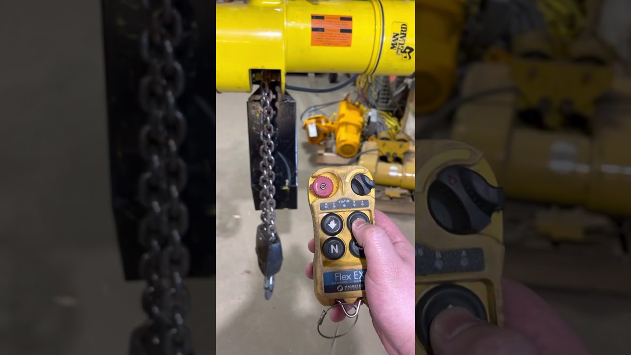 For Sale: Budgit 2 Ton Electric Chain Hoist with Motorized Trolley , 460V, Model: BEHC0216
