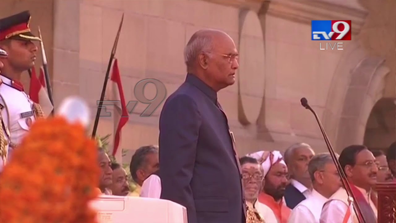President Ram Nath Kovind arrives for the swearing-in ceremony - TV9