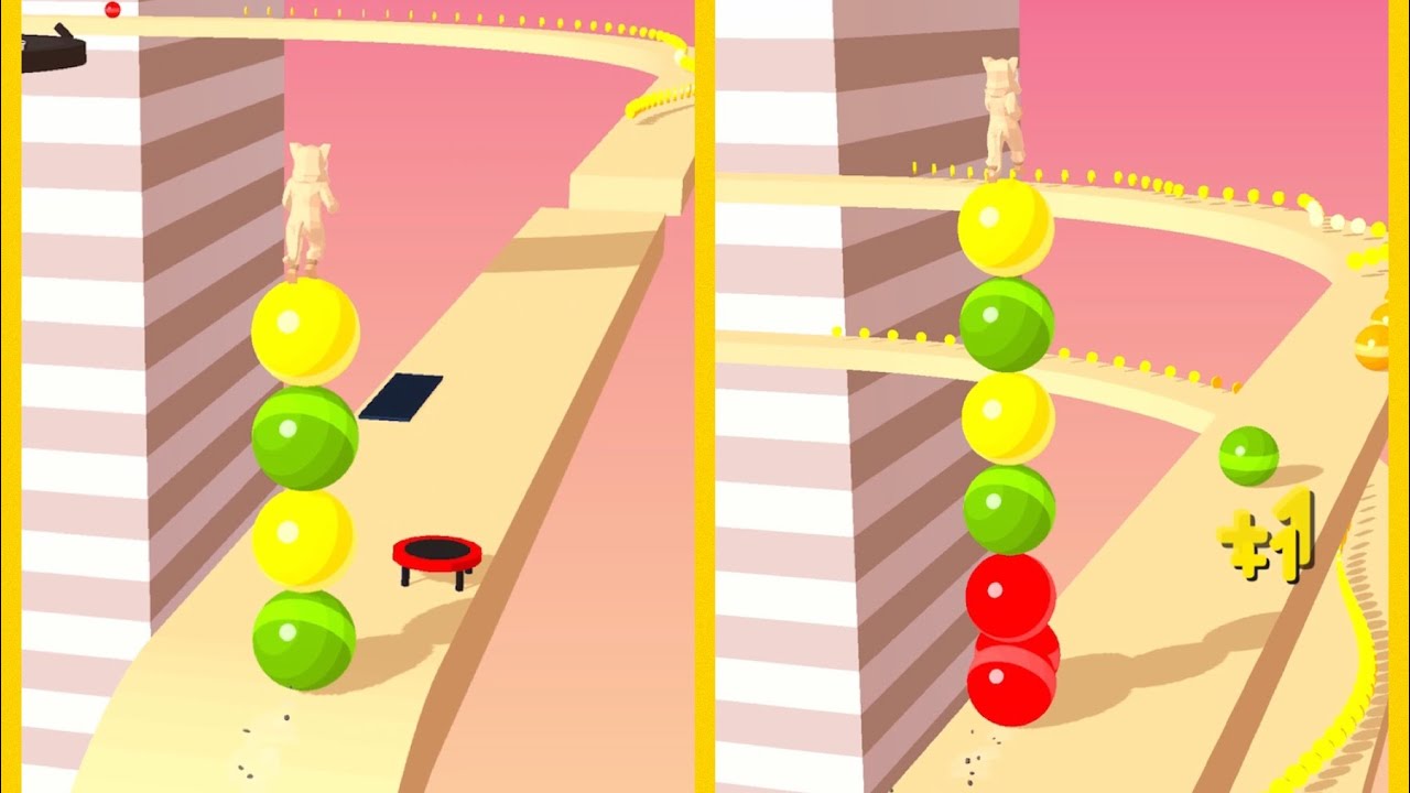 Stack Rider : All Levels Gameplay - New Update Android, iOS (Normal Vs 2xSpeed)