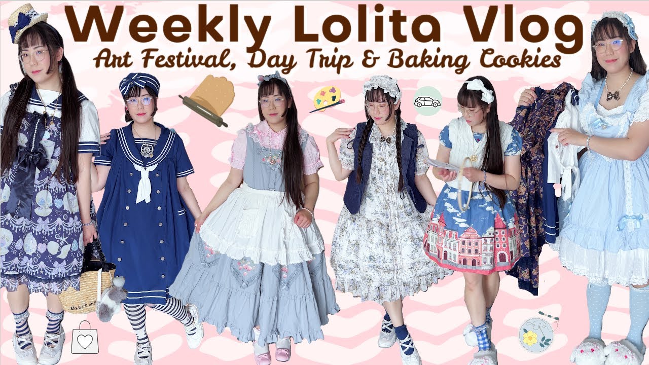 Ordinary Lolita Weekly Vlog | Trip to Fort Saskatchewan, Embroidery & Baking Raspberry Cookies