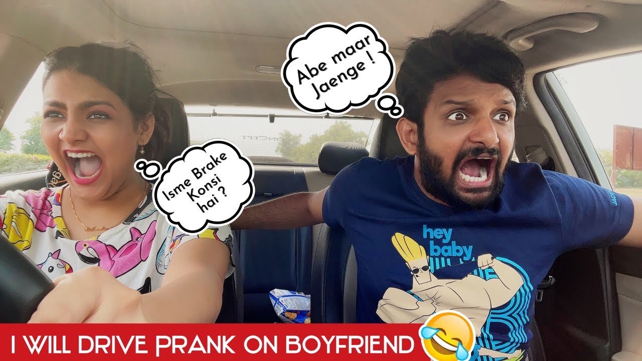 CAR ME DRIVE KARUNGI | PRANK ON BOYFRIEND AT EXPRESS HIGHWAY | SUPER REACTIONS