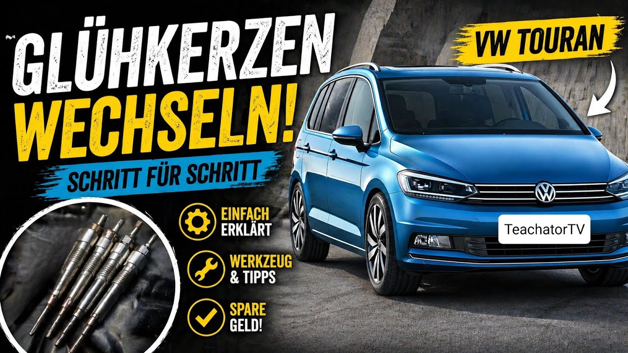 Defekte Glühkerze wechseln leicht gemacht PSG Tutorial VW Touran T1 2.0 TDI #automobile #tutorial