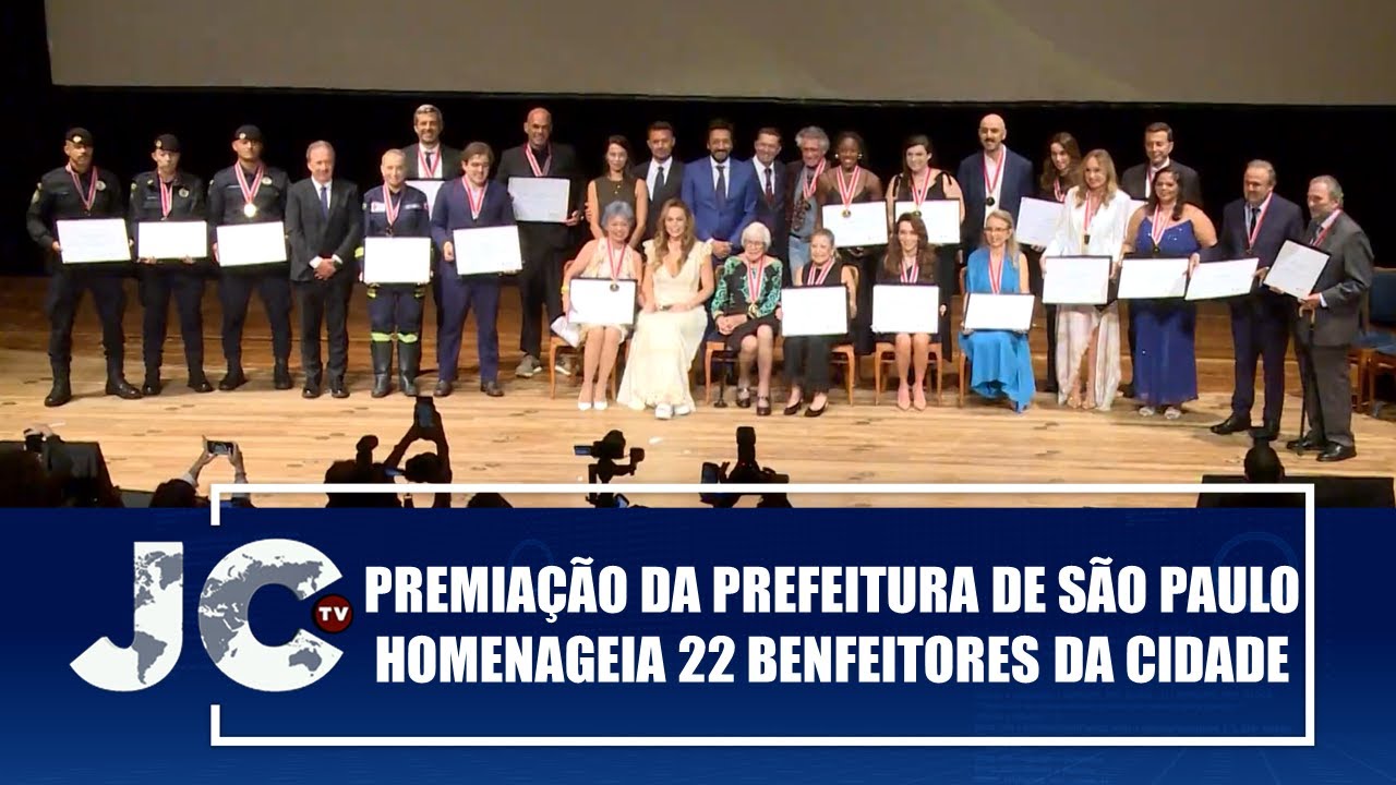 Prefeitura de São Paulo homenageia 22 pessoas e instituições – JCTV – 29/01/26