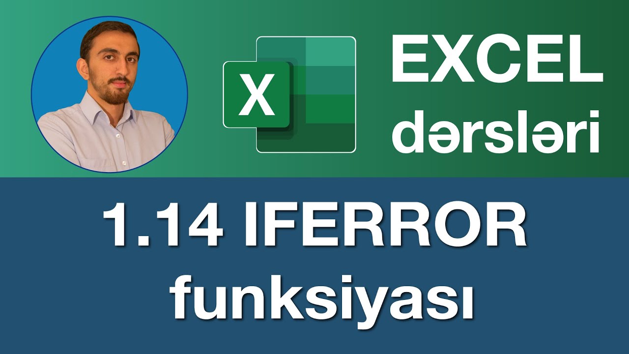 Excel dərsləri  - 1.14 Exceldə IFERROR funksiyası | Excel Formüllerdeki hataları gidermek , Eğerhata
