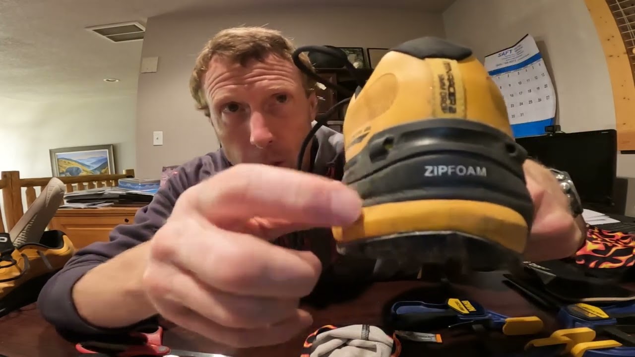 Attaching velcro to shoe for Gaiters