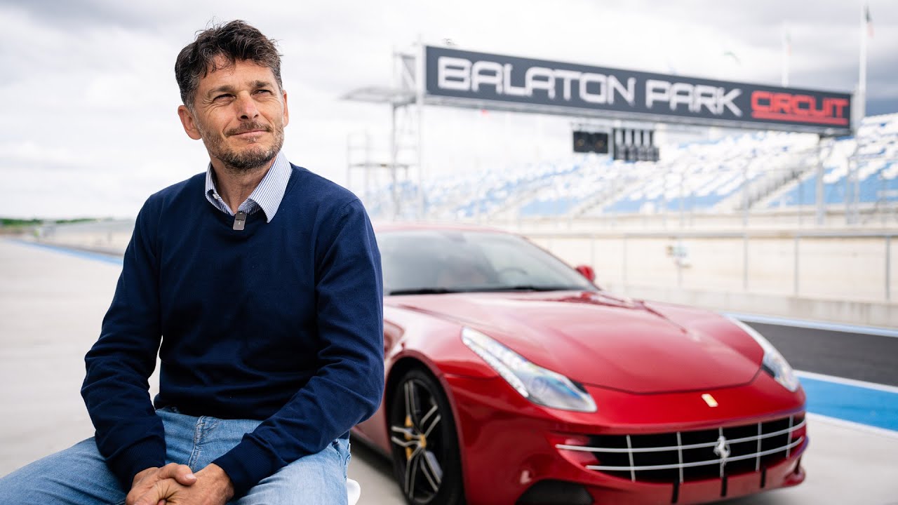 Giancarlo Fisichella Ferrarival avatta fel a Balaton Park Circuitet