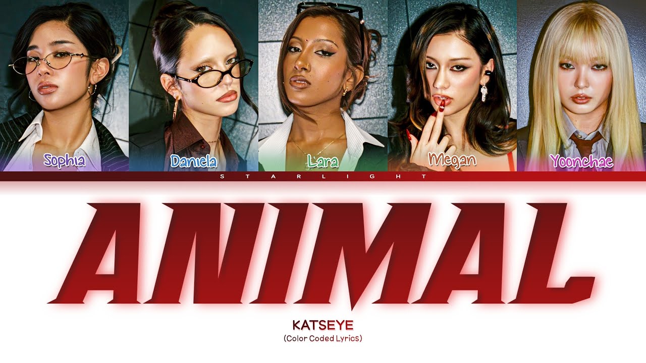 KATSEYE 'Animal' (Color Coded Lyrics)