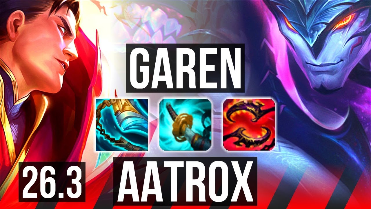 GAREN vs AATROX (TOP) | Good KDA: 13/1/10 | EUW Master | 26.3