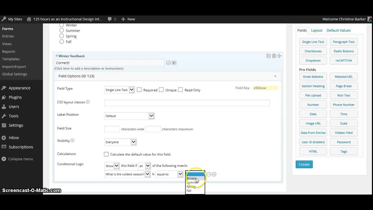 Create first form and fields with Formidable Forms (in WordPress)