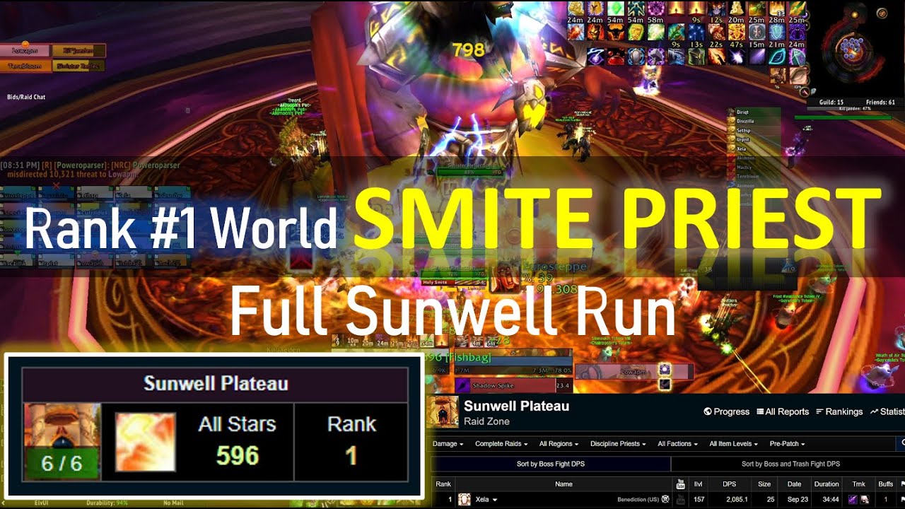 Wow Classic Rank 1 World Smite Priest Sunwell Full Run