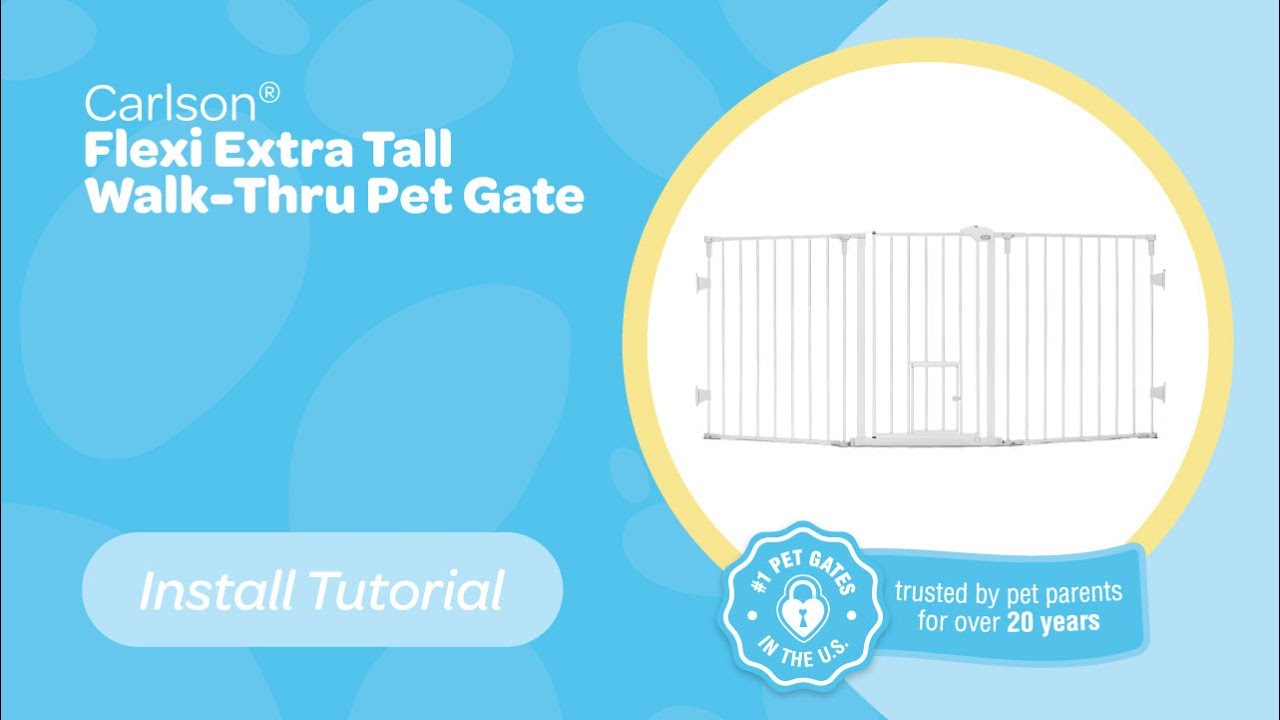 Carlson® Flexi Walk-Thru Pet Gate - Install Tutorial