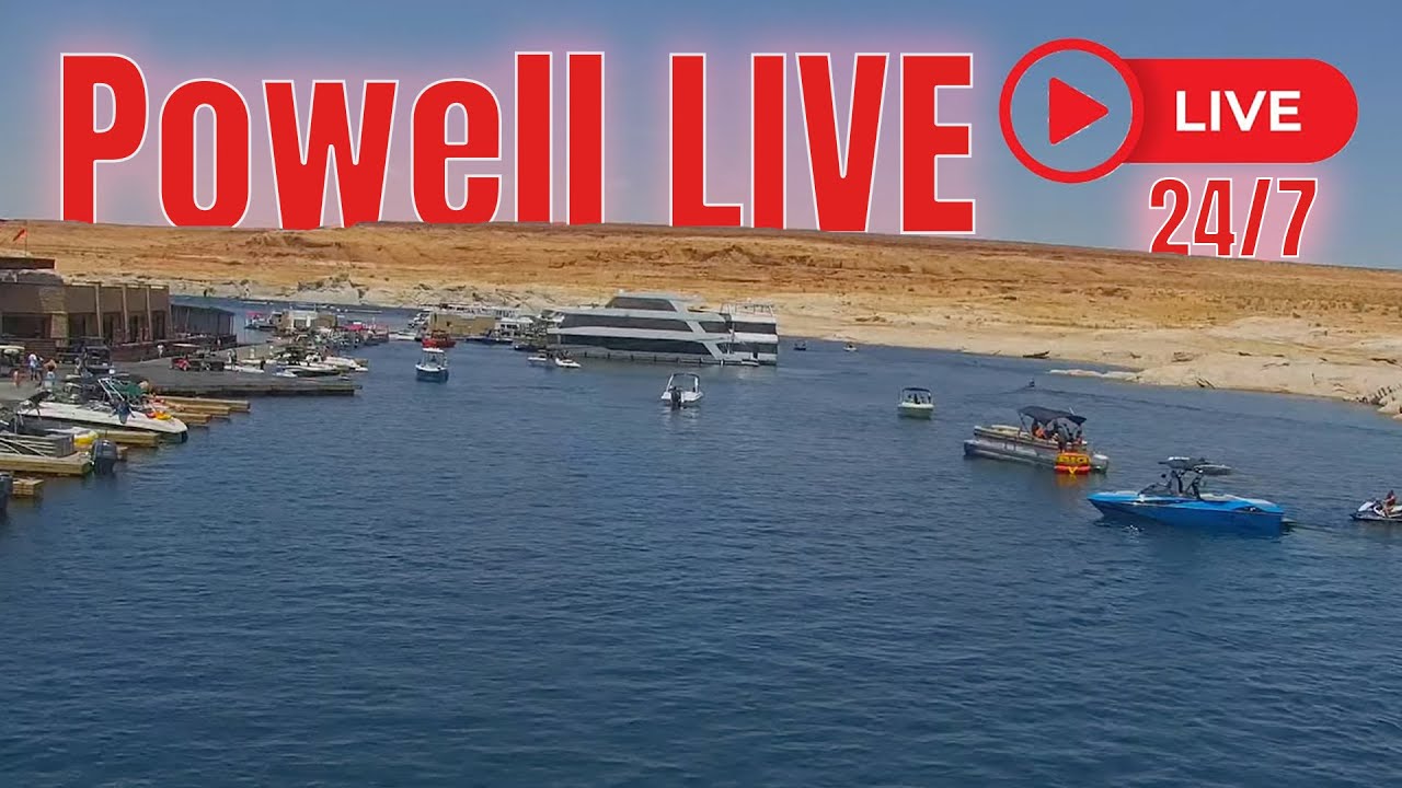 LIVE 24/7 | Lake Powell Marina Cam | Boats, Sunsets & Marina views!