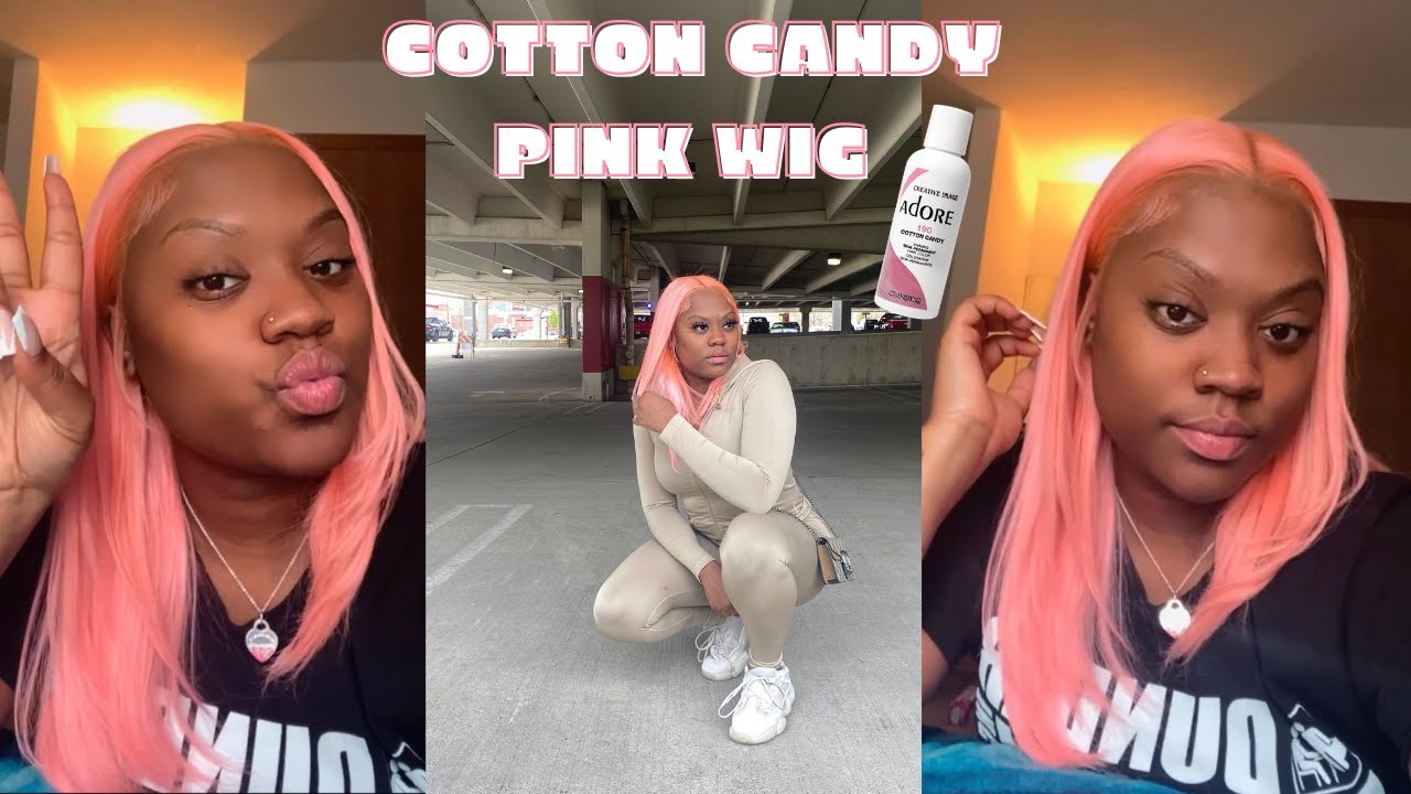 COTTON CANDY PINK WIG | WATCH ME WATER COLOR & STYLE 💕