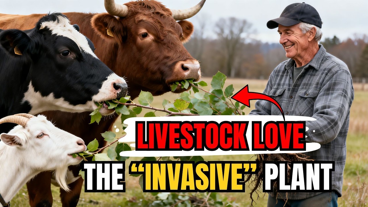 This INVASIVE Weed Is Actually Premium Livestock Feed (Landowners Pay to Remove It)