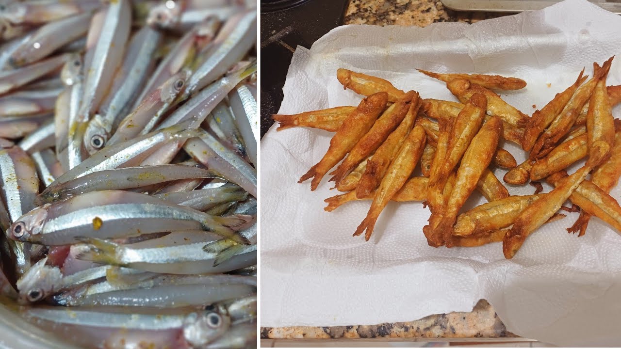 ALMOÇO DE HOJE MANJUBINHA FRITA com arroz 🍛