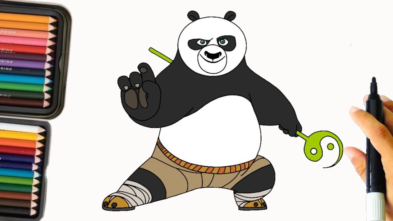 Kung Fu Panda Drawing | How to Draw Po Step by Step 🐼✏️