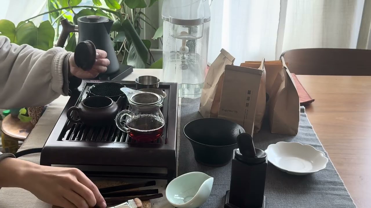 puer tea ceremony + sudoku 보이차와 스도쿠