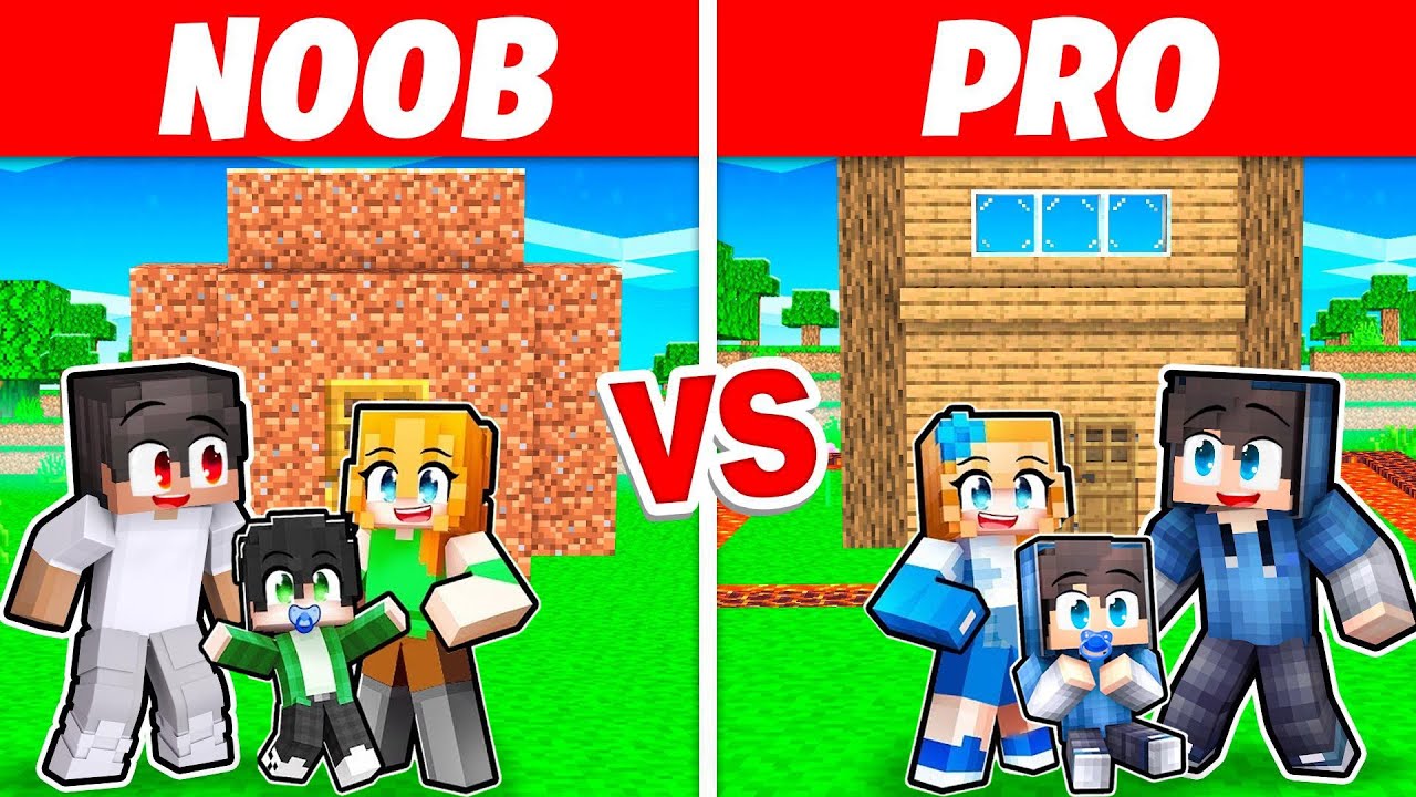 NOOB vs PRO RODINA v Minecraftu