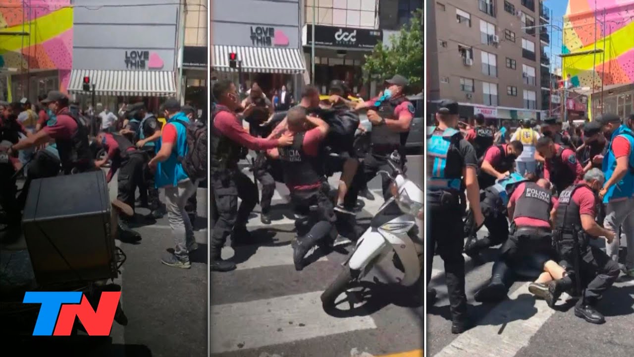 Incidentes en Flores: cuatro detenidos tras un desalojo a manteros sobre avenida Avellaneda