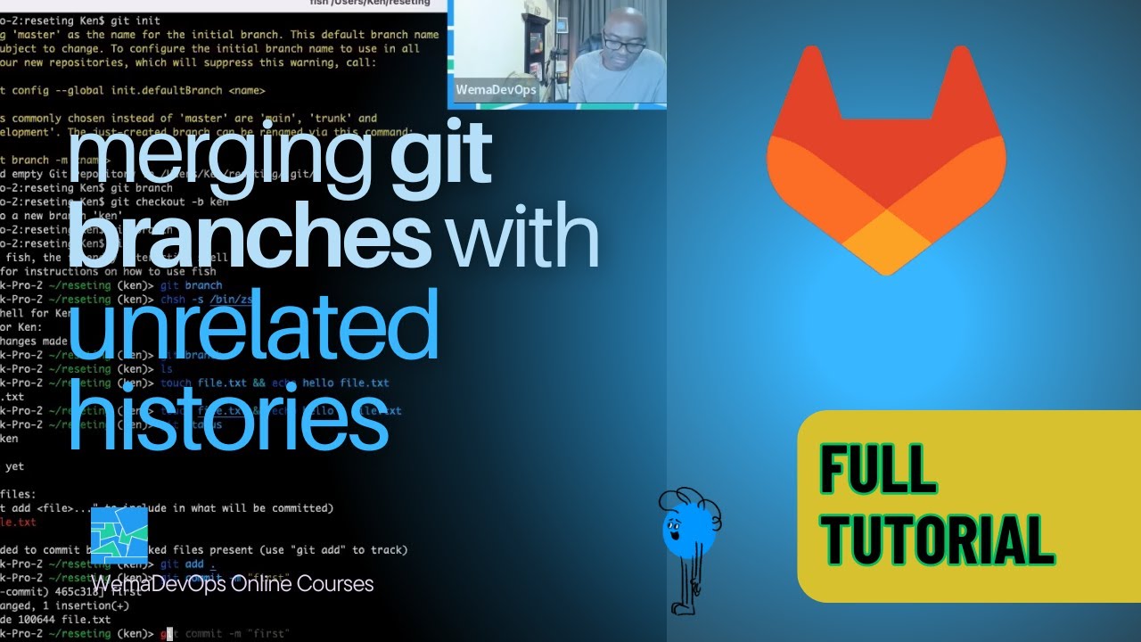 How to merge GIT Branches with Unrelated Histories - Git Tutorial