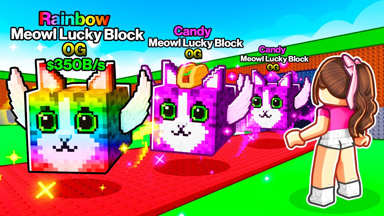 Открываем 100 счастливых блоков MEOWL в игре Steal A Brainrot!