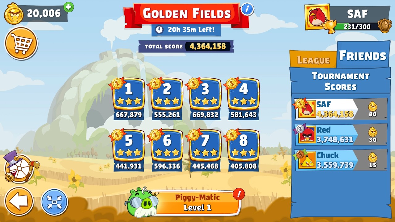 Angry Birds Friends. Golden Fields (23.09.2026). All levels 3 stars. Passage from Sergey Fetisov