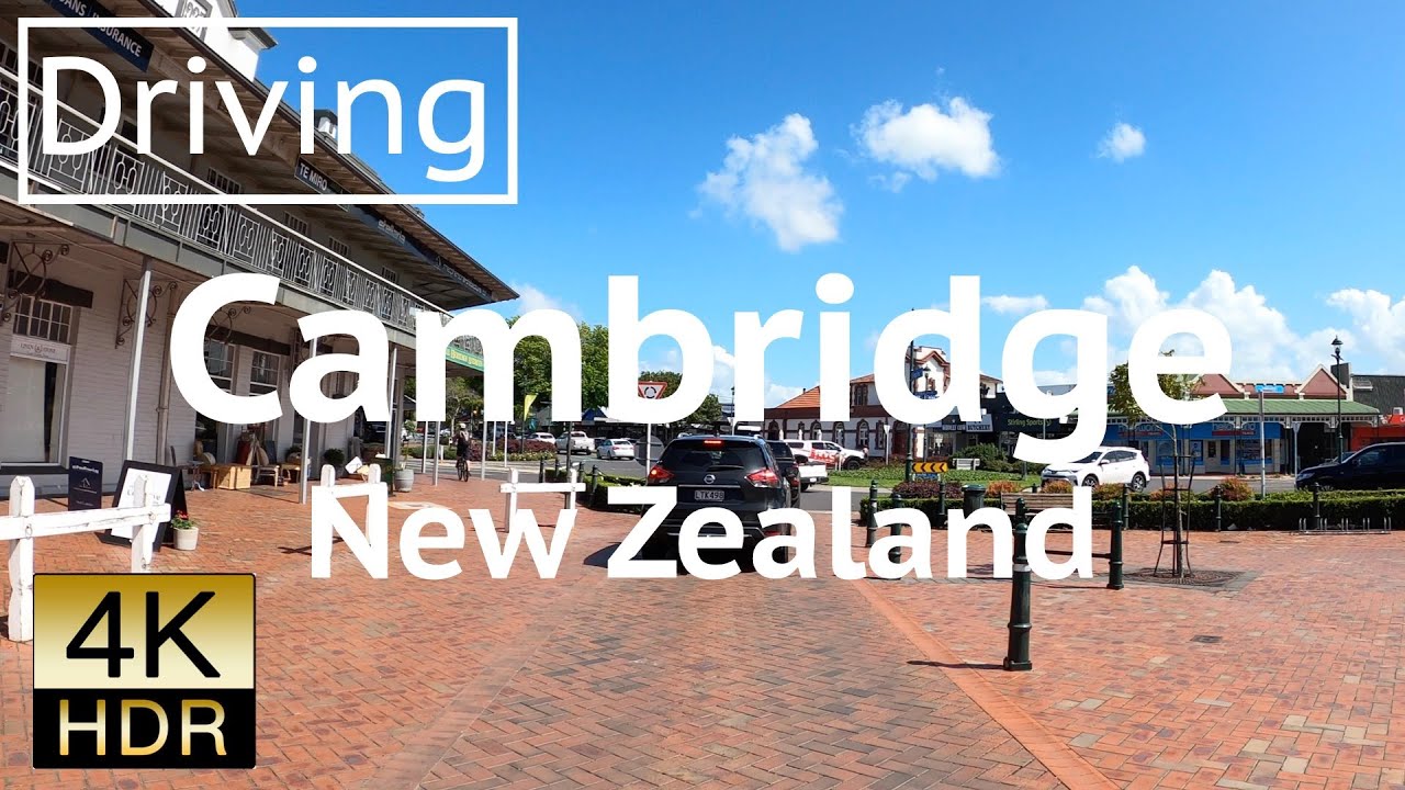 Driving tour Cambridge, New Zealand -4K-