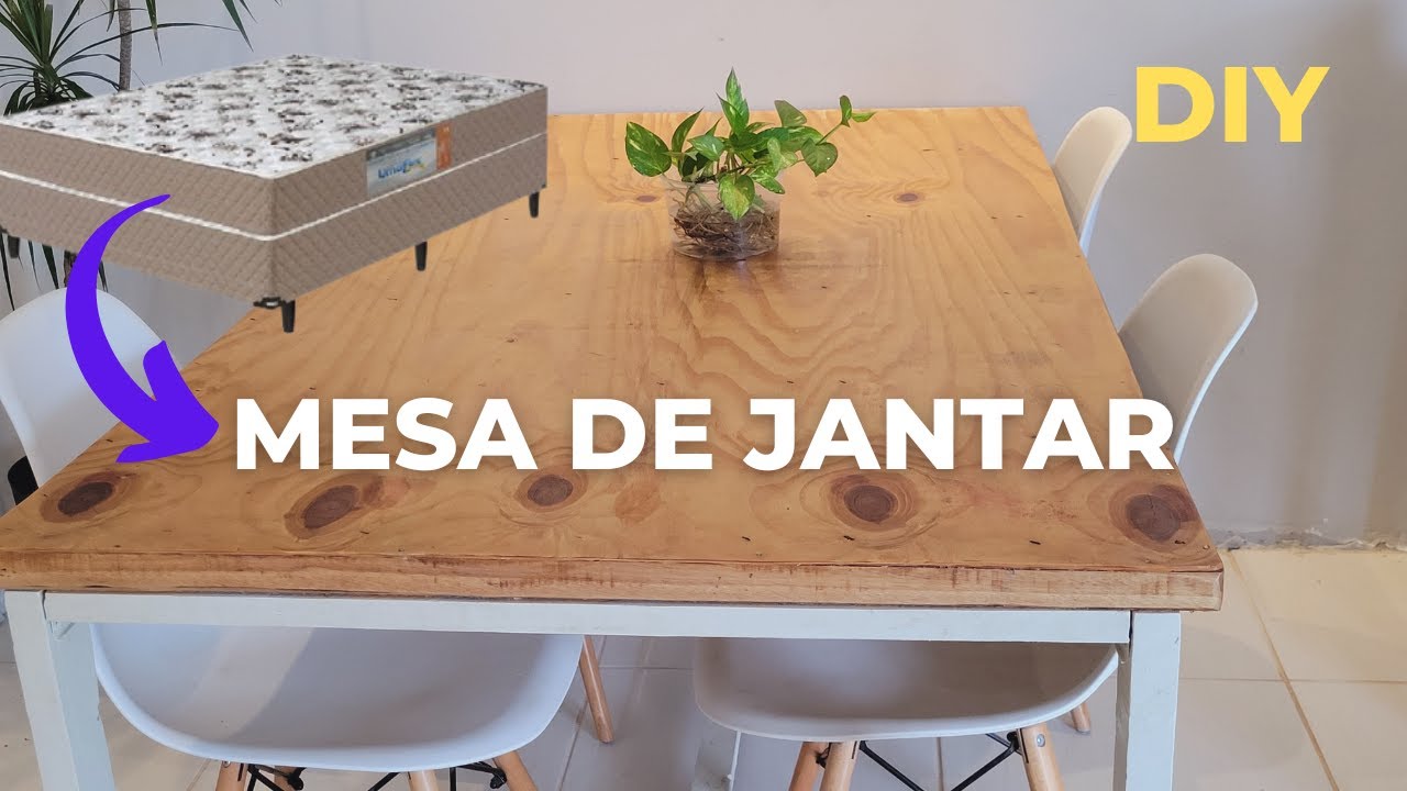 MESA DE JANTAR FAÇA VOCÊ MESMO. Transformamos  Cama Box em Mesa.