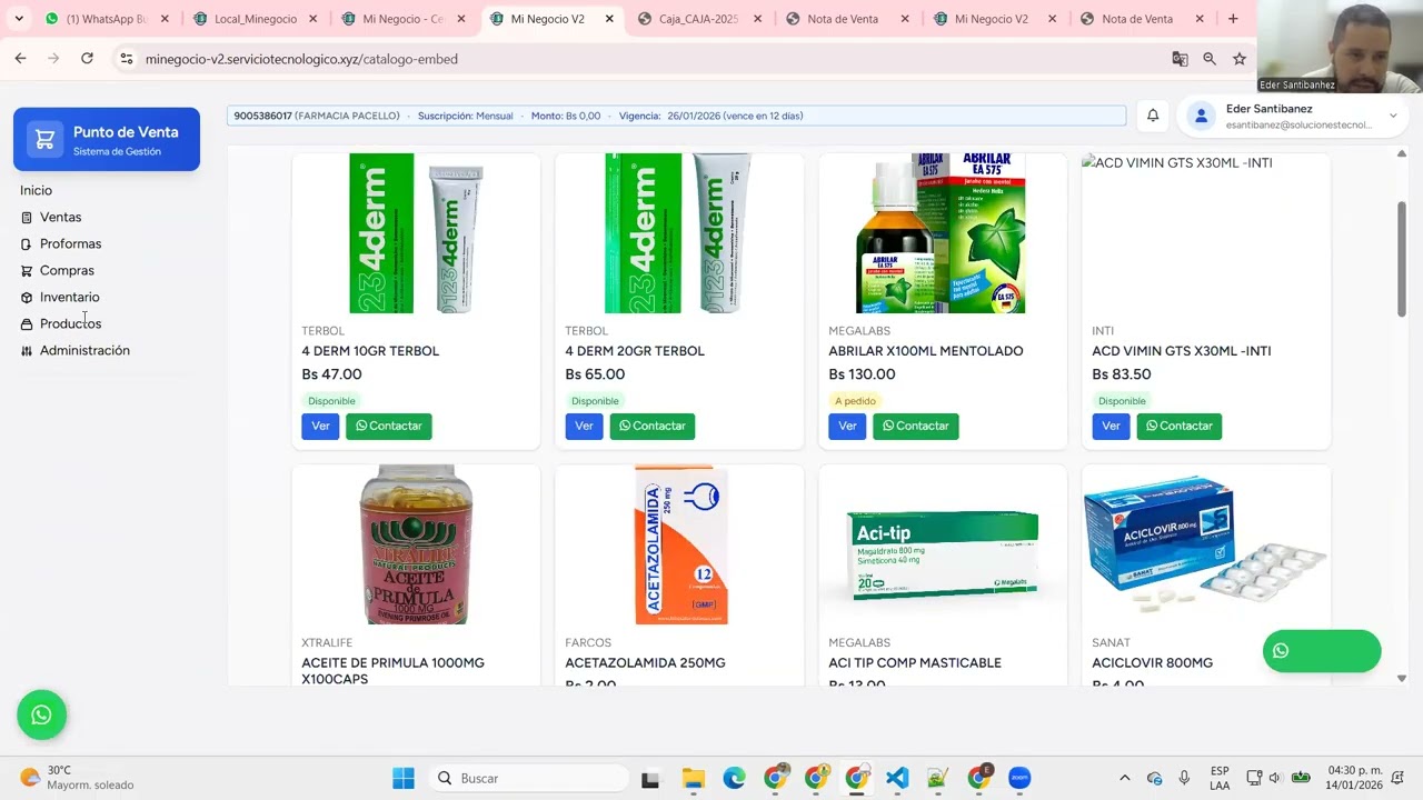 Sistema de Venta   Mi Negocio