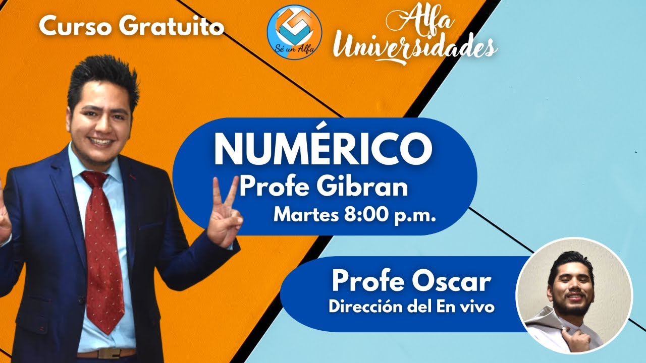NUMÉRICO. Proyecto Alfa Preuniversitario. Clases Gratuitas