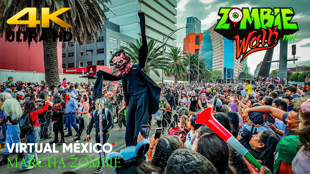 MARCHA ZOMBIE EN LA CDMX - QUE BUENOS DISFRACES - POCA ORGANIZACION - ¿DECEPCION?