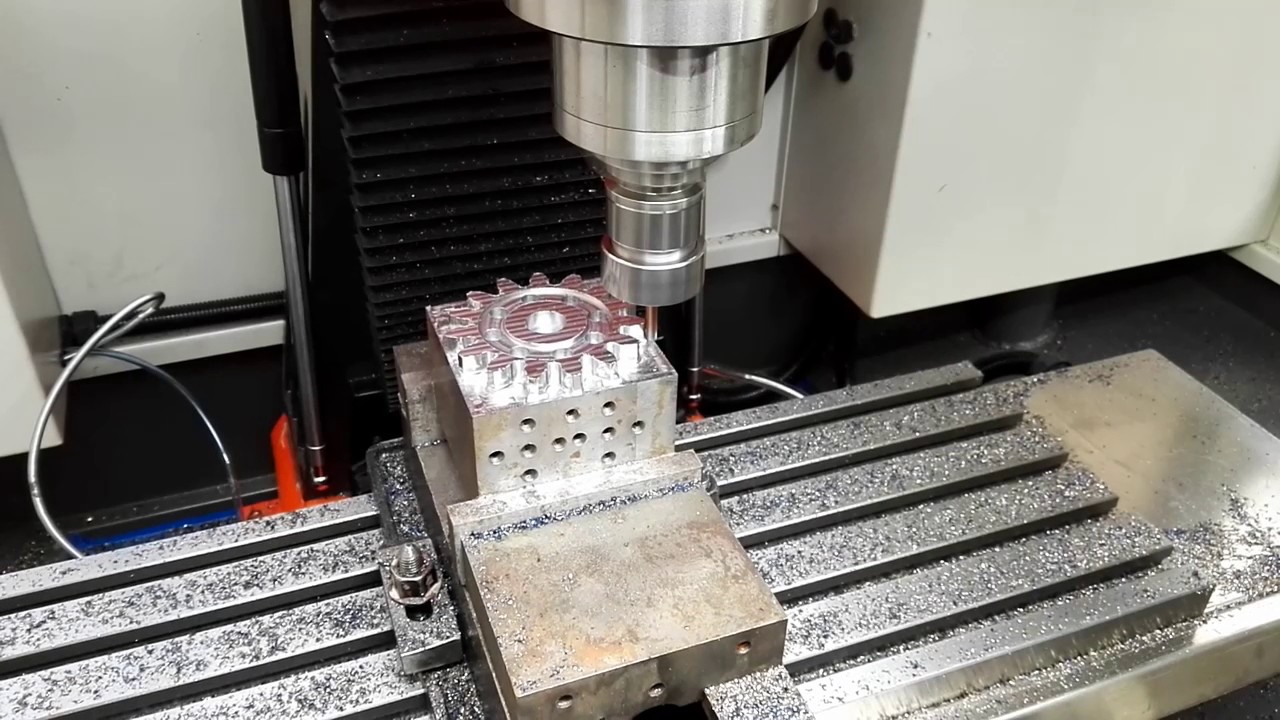 Skyfire SVM-2VMC Linuxcnc controlled steel gear milling