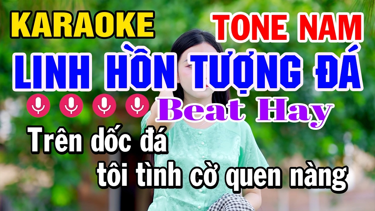 Karaoke Linh Hồn Tượng Đá Tone Nam Nhạc Sống Dễ Hát | Karaoke Minh Kha