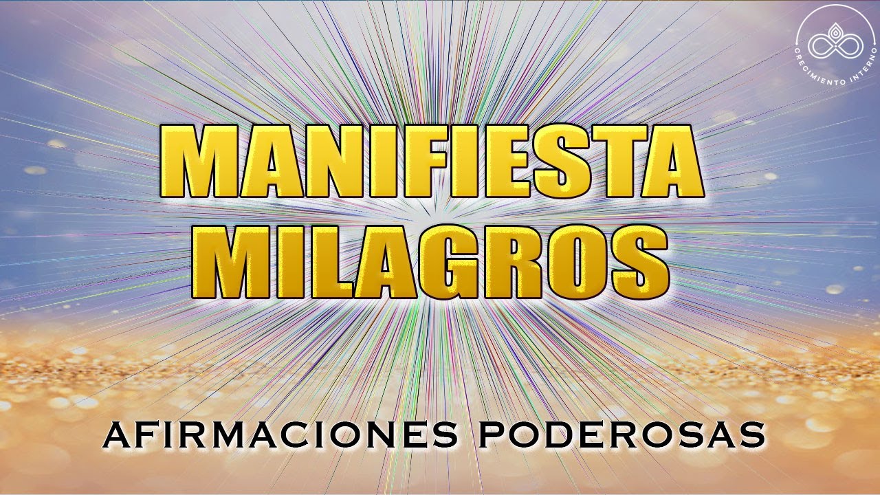 Decretos PODEROSOS para SER UN MANIFESTADOR DE MILAGROS dirigidos al subconsciente | Afirmaciones