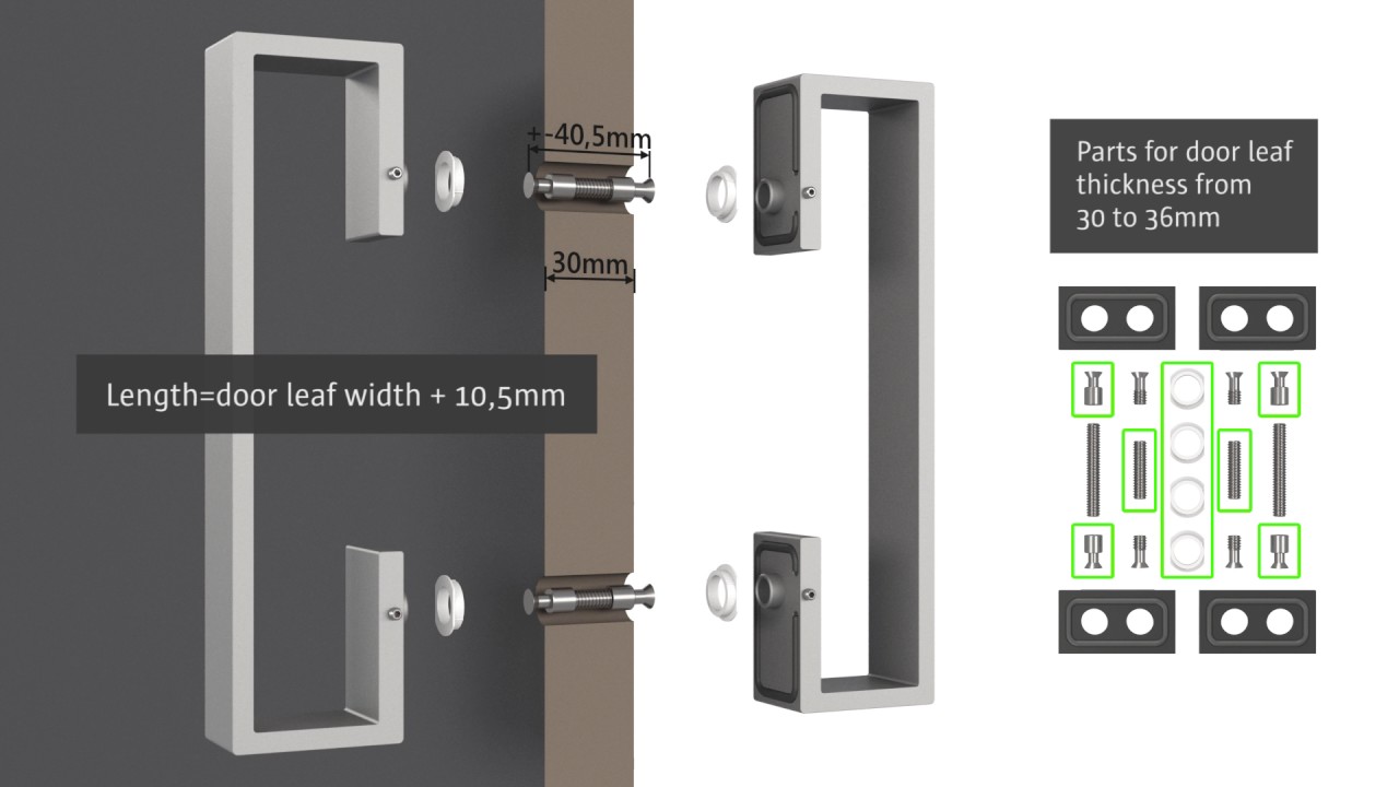 Portapivot doorgrips type DG.08 - DG.09 - DG.11 - DG.12