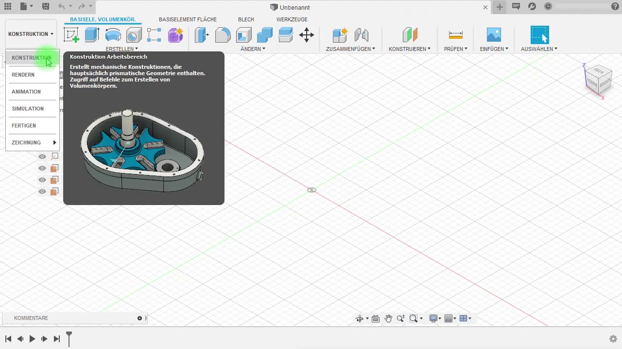 Autodesk Fusion 360: Programmaufbau - Teil 1