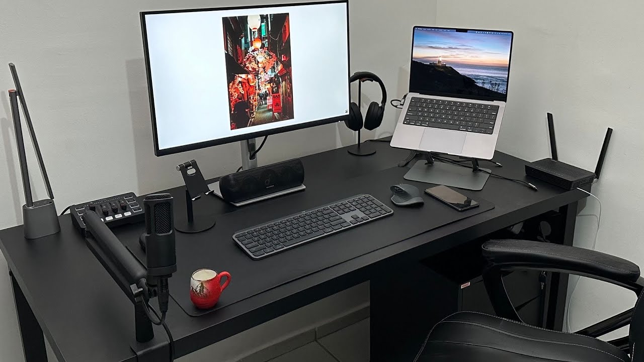 Meu setup ALL BLACK 2024 com Macbook Pro + Monitor Dell 4K
